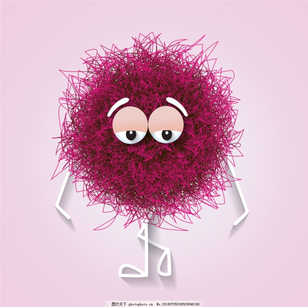 可爱小毛球图片