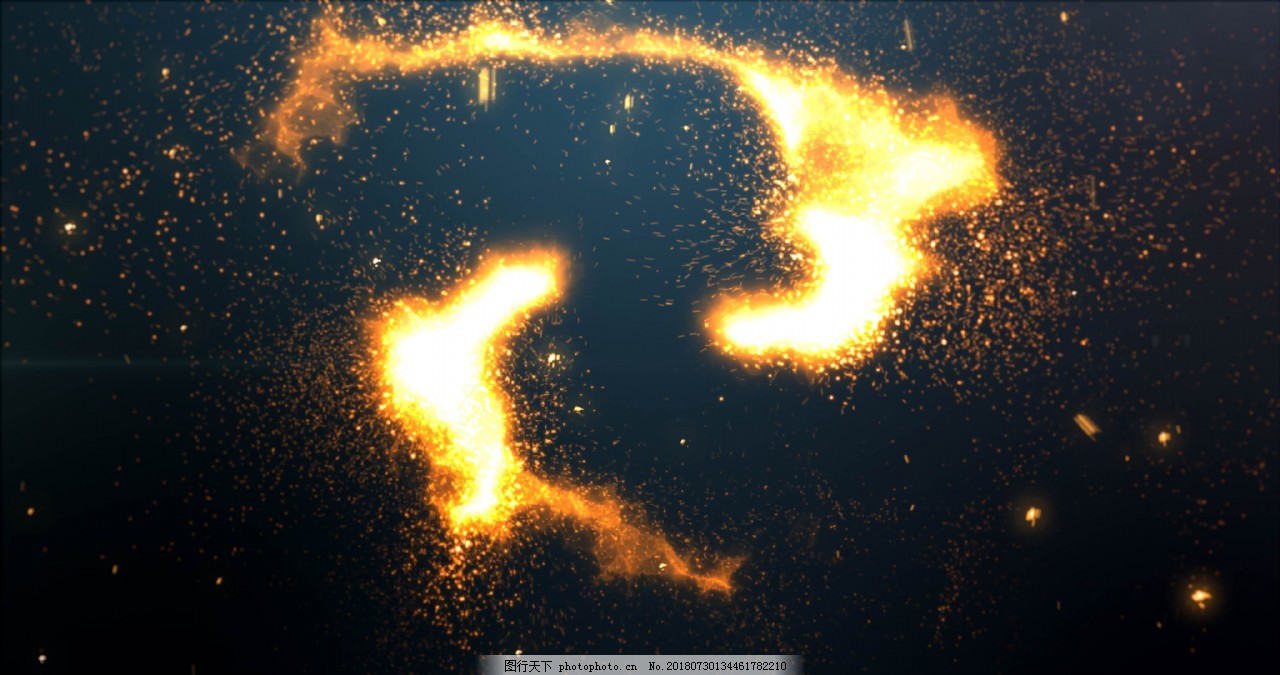 史诗电影般震撼的火焰迸发标志特效ae模板