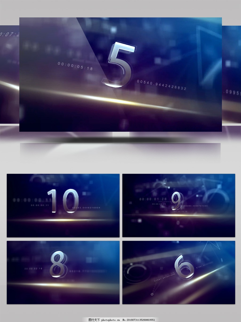 3D玻璃质感倒计时AECC2015模板