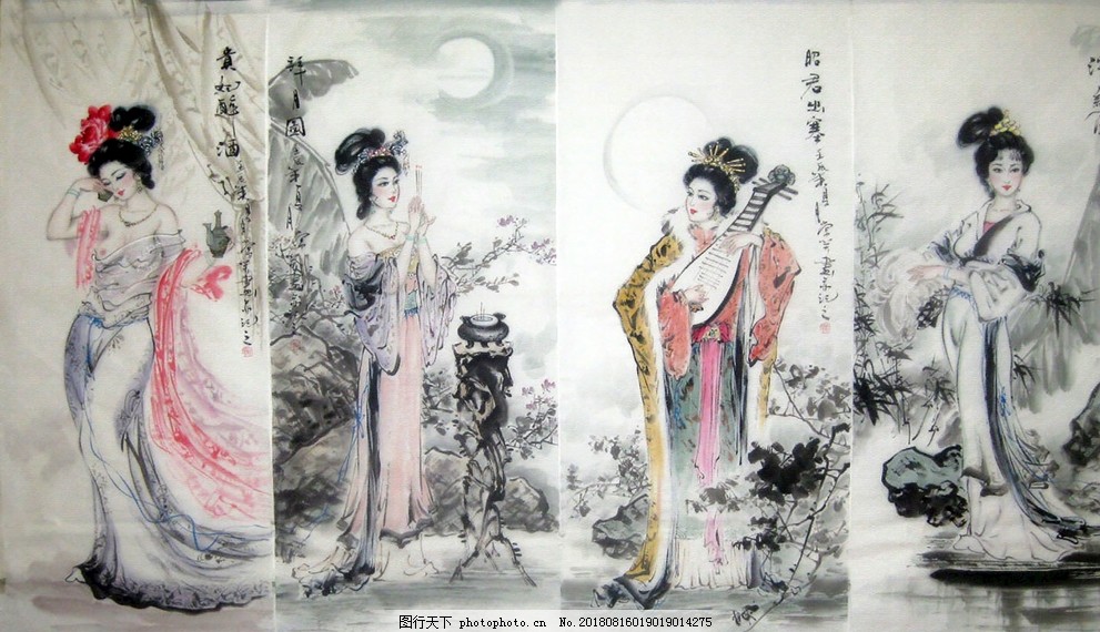中国古代四大美女图片_休闲娱乐_生活方式-图行天下素材网