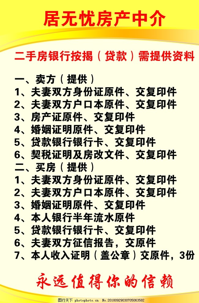 二手房银行按揭提供资料,流程版,中介,二手房按揭,银行,资料,设计,广告设计,室内广告设计,150DPI,PSD